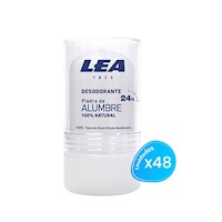 Desodorante Piedra de Alumbre 100% Natural Lea 120Gr 48 Unidades